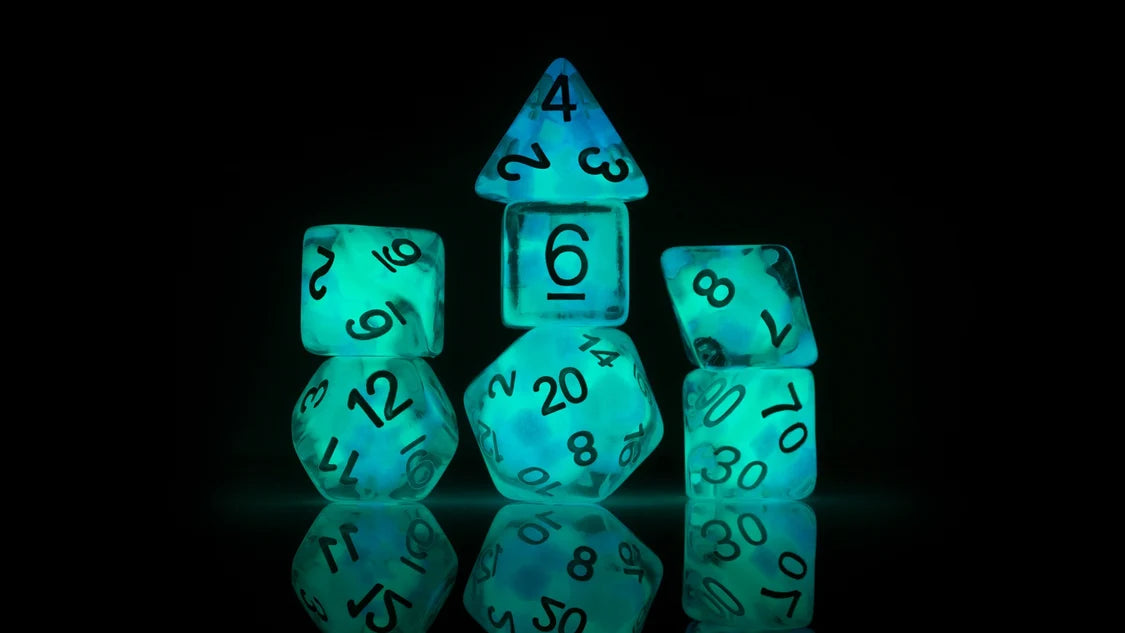 Sirius Dice Cotton Candy Glowworm Dice Set