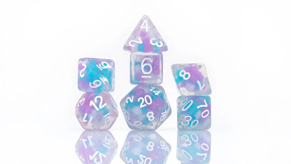 Sirius Dice Cotton Candy Glowworm Dice Set