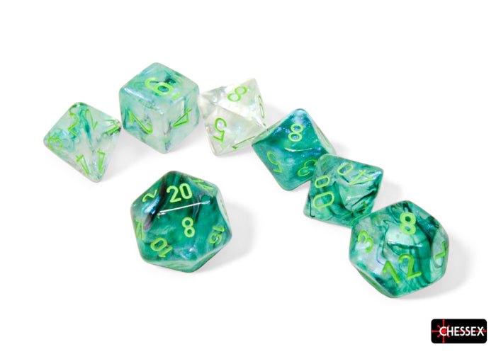 Borealis Kelp/light Green Luminary 7 dice set